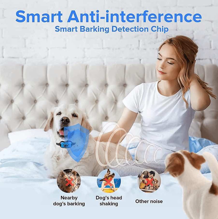 Rechargeable dog anti barking collar with USB charging