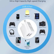 Dual USB Power Adapter Wall Plug (NZ / AUS) (White) - White - Phone/Tablet Accessories