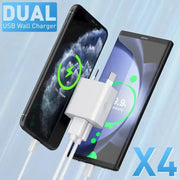 Dual USB Power Adapter Wall Plug (NZ / AUS) (White) - White - Phone/Tablet Accessories