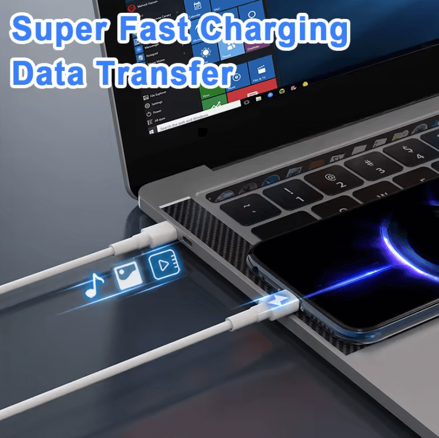 Durable reinforced USB-C charging cable