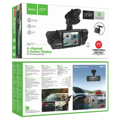 DV17 4 Channel 360 Degree Dash Cam with 1080P Front Camera