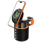 DWQ05 4-in-1 magnetic wireless charging station with Bluetooth speaker and ambient light