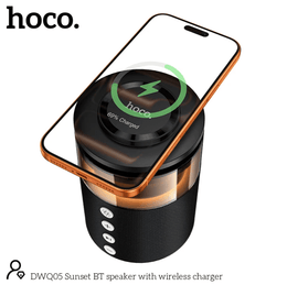DWQ05 4-in-1 magnetic wireless charging station with Bluetooth speaker and ambient light