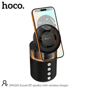 DWQ05 4-in-1 magnetic wireless charging station with Bluetooth speaker and ambient light
