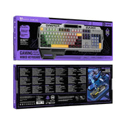 Ergonomic Wired Gaming Keyboard with RGB Rainbow Light & Wrist Rest (GM702)