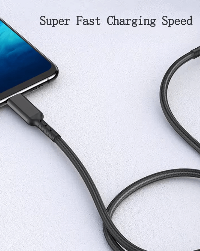 Fast charging USB-C cable for smartphones