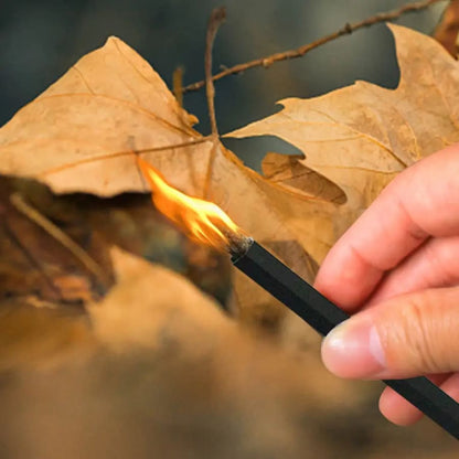 Fire Starter - Tinder Cord with Aluminum Bellow Pipe & Waterproof Wax Wick Hemp