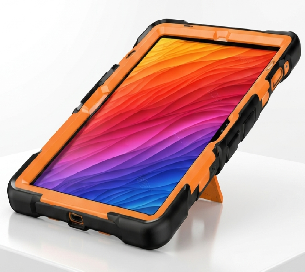 Samsung Galaxy Tab S10 Lite Rugged Shockproof Case with Kickstand (Orange)