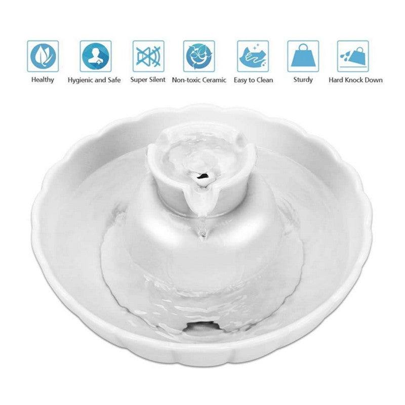 iPettie Ceramic Pet Drinking Fountain Water Cat