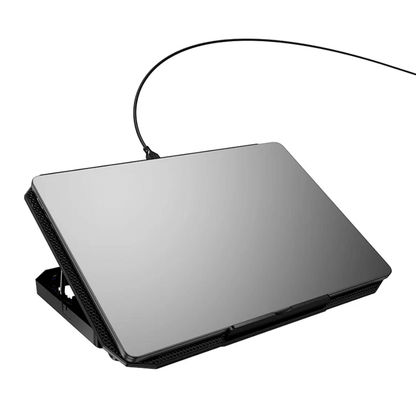 GA4 laptop cooling stand NZ side angle view