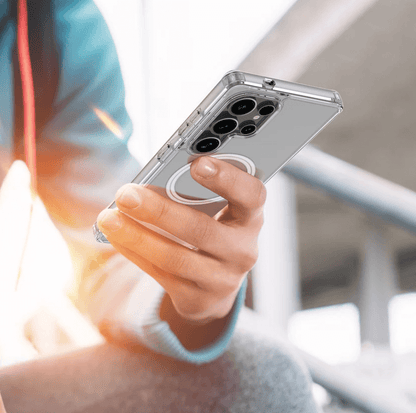 Galaxy S25 Ultra clear case with raised camera protection