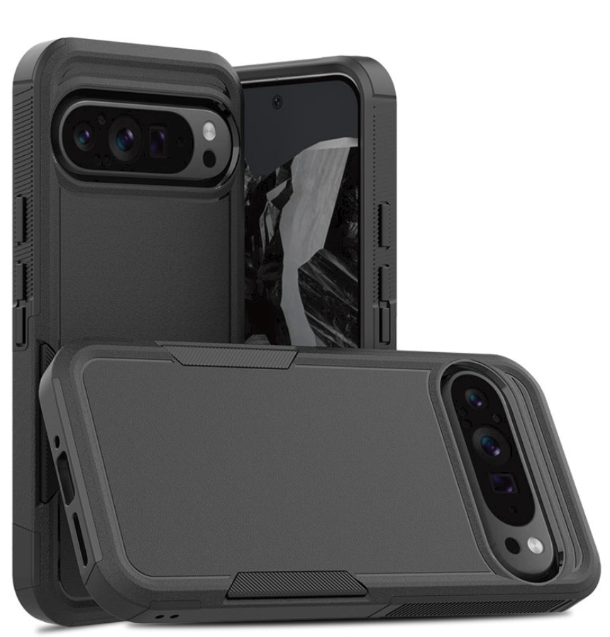 Google Pixel 10 Pro XL dual layer armor hard case black
