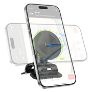 H97 magnetic dashboard phone holder with double-leg support base