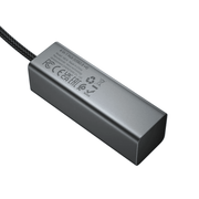 4-port USB 2.0 hub with aluminum alloy housing and 1-metre braided cable