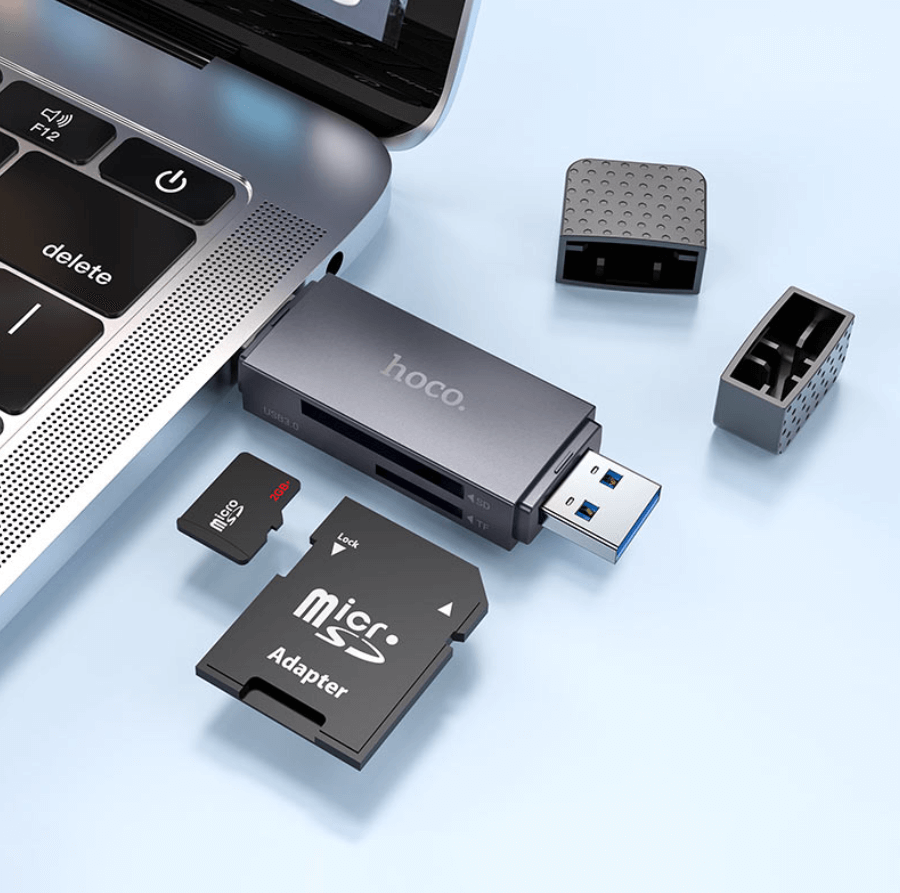 HB45 Card Reader SD and MicroSD card slots