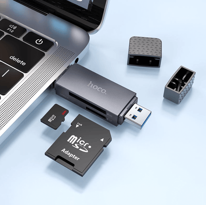 HB45 Card Reader SD and MicroSD card slots