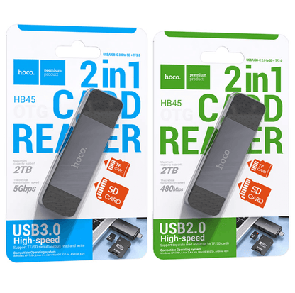 HB45 2-in-1 USB 3.0 Card Reader packaging NZ