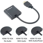 HDMI to VGA Converter Adapter with Audio & USB