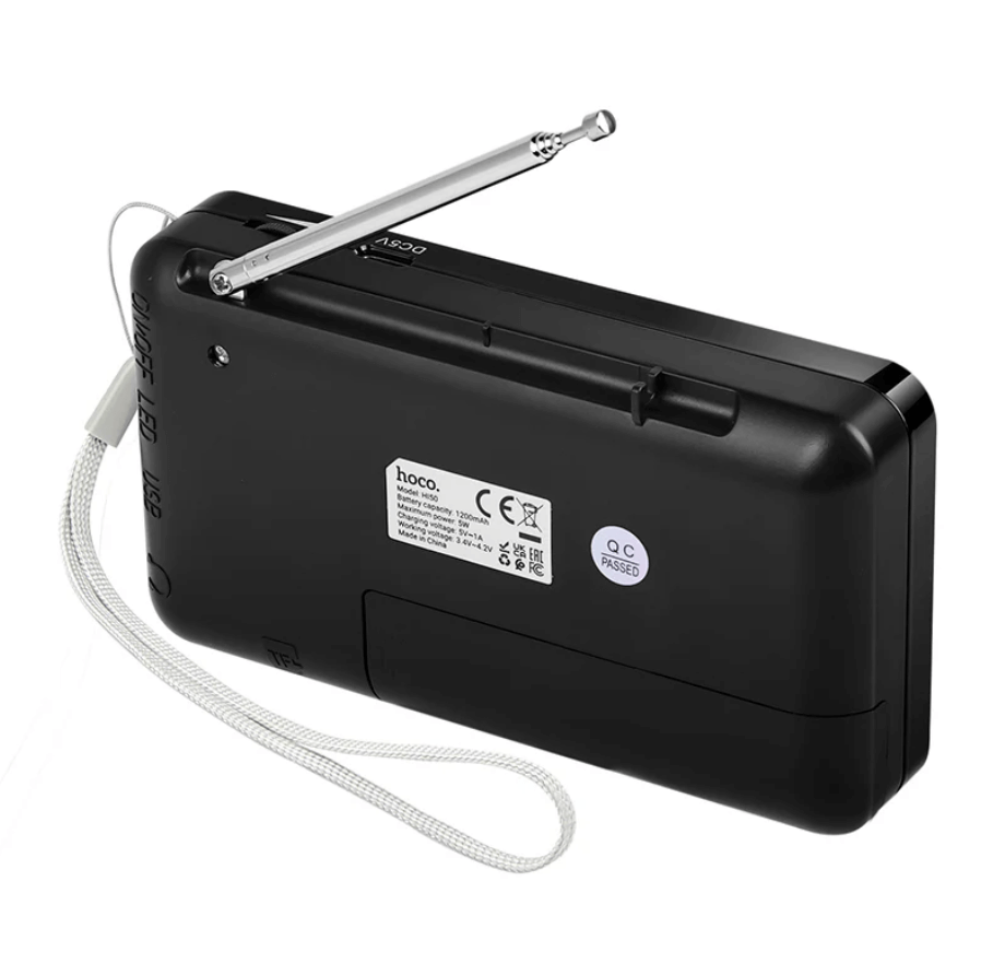 HI50 Bluetooth 5.3 Portable Radio back view