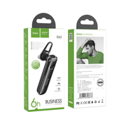 HOCO E63 black Bluetooth single-ear business headset with ear hook