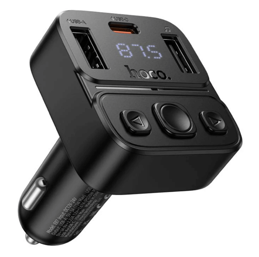 Hoco E87 Car Bluetooth FM Transmitter Front View