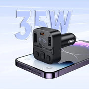 Hoco E87 Dual Port 35W Car Bluetooth FM Transmitter