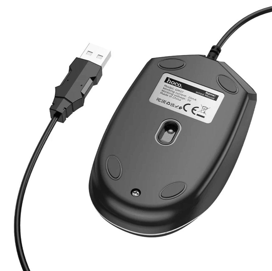 Hoco GM37 ergonomic gaming mouse back angle