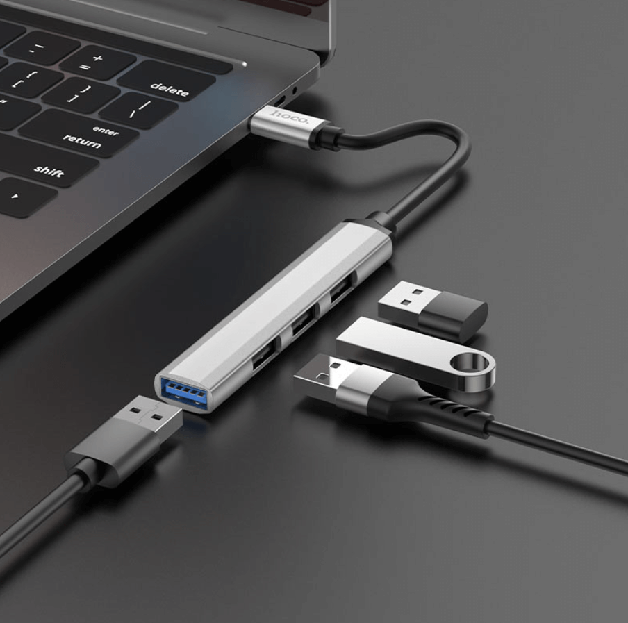 Hoco 4 in 1 Type C to USB Hub NZ Ports