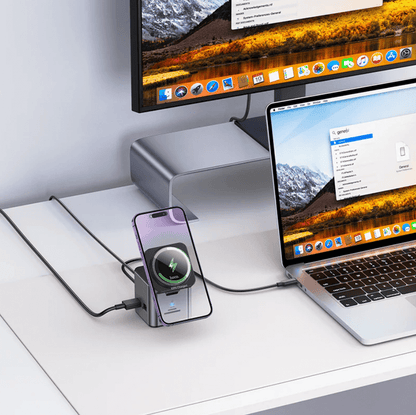 Hoco HB49 docking station used with laptop