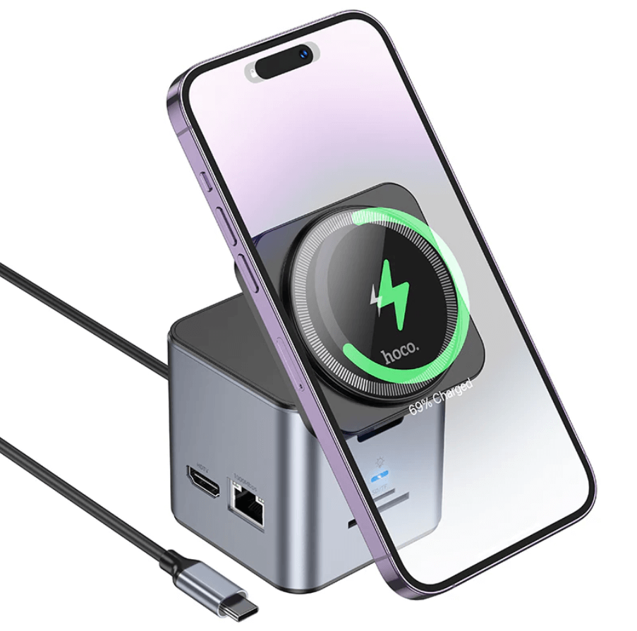 Hoco HB49 docking station used with phone