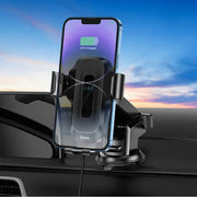 Hoco HW3 Wireless Fast Charging Car Phone Holder | 5W–15W Dashboard & Windshield Mount