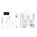 HOCO M111 Max white wired Lightning earphones with microphone and DAC