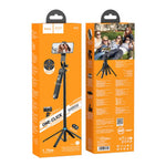 Hoco Premium Bluetooth Selfie Stick 1.75m Quadpod Stand (K22)