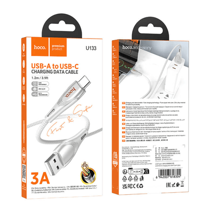 HOCO U133 USB C cable retail packaging