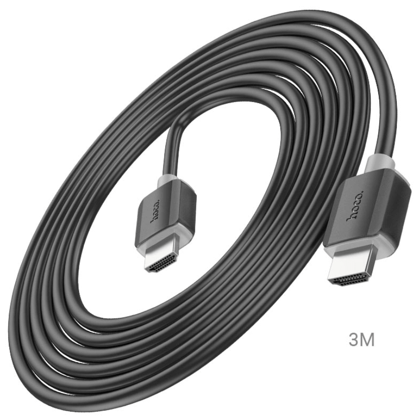 Closeup of Hoco US08 HDTV2.0 cable connectors