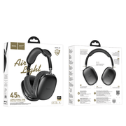 HOCO W35 Air black wireless Bluetooth headphones with over-ear cushions