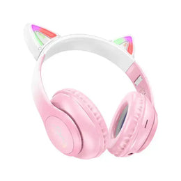 Hoco W42 Pink LED Wireless Bluetooth Headphone NZ