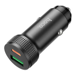 Hoco Z49B Dual-Port Car Charger 38W | USB-C PD & USB-A QC Fast Charging