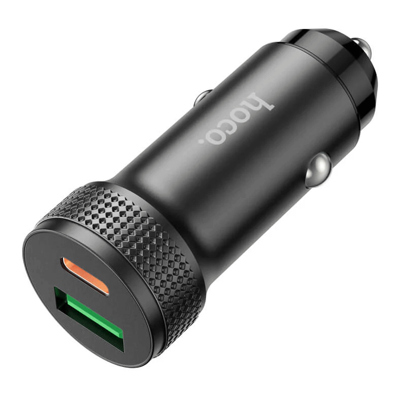 Hoco Z49B dual-port car charger front view