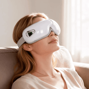 HP54 portable electric eye massager with LCD display and adjustable strap