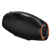 HT4 Max high-power Bluetooth party speaker with dynamic LED lighting and two wireless microphones