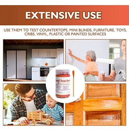 Lead Test Kit - Test House Paint, Metal, Ceramics - 60 Cotton Swabs
