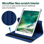 iPad 5th Generation 9.7 (2017) Rotating Case – 360° Slim Protective Cover with Stand (Blue)