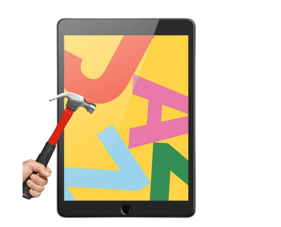 iPad 7th 8th 9th Gen 9H clear tempered glass screen protector front view