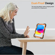 iPad Air 5th Generation (10.9 Inch) Rugged Shockproof Case with Kickstand (Orange)