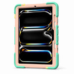 iPad Pro 11-Inch (M4) 2024 7th Gen Rugged Shockproof Case with Kickstand (Rainbow) - Phone/Tablet Accessories