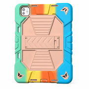 iPad Pro 11-Inch (M4) 2024 7th Gen Rugged Shockproof Case with Kickstand (Rainbow) - Phone/Tablet Accessories