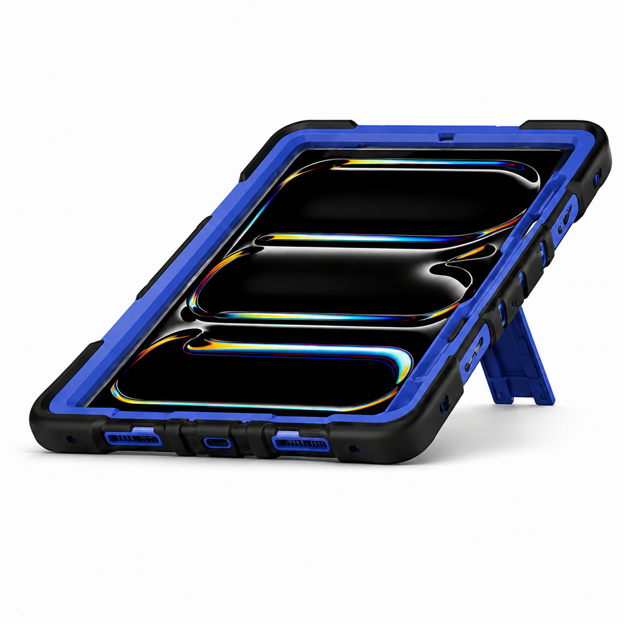 iPad Pro 11-Inch (M5) 2025 Rugged Shockproof Case with Kickstand (Blue)