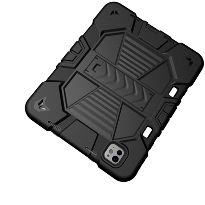 Black rugged phone case on a white background