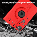 Red rotating protective case for Apple iPad Pro 11-inch M4 2024